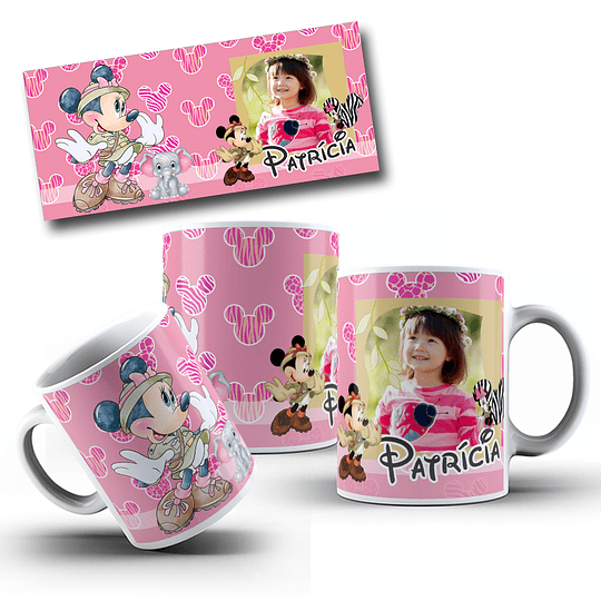 10 Artes Caneca Mickey Safari Arquivo em CorelDraw 