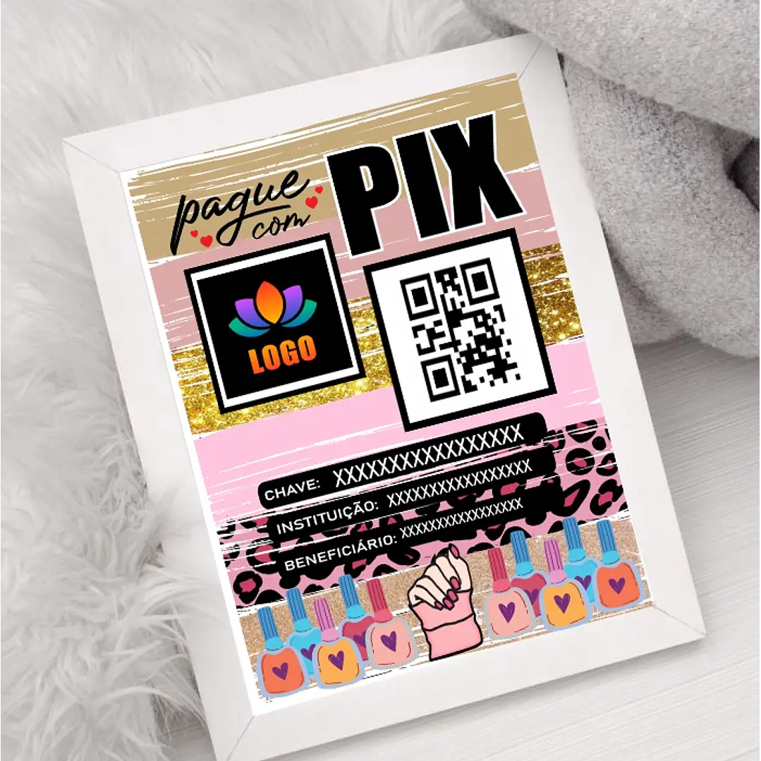 10 Artes Plaquinha Pix Arquivo em CorelDraw  4