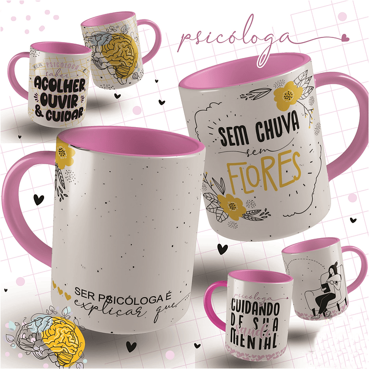 12 Artes Caneca e Camisa Psicólogo Arquivo em CorelDraw  5