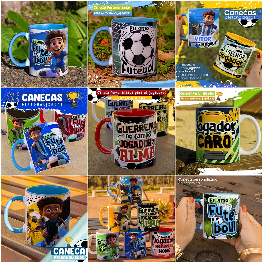 50 Artes Caneca Futebol Dia das Crianças Arquivo em Jpg 2