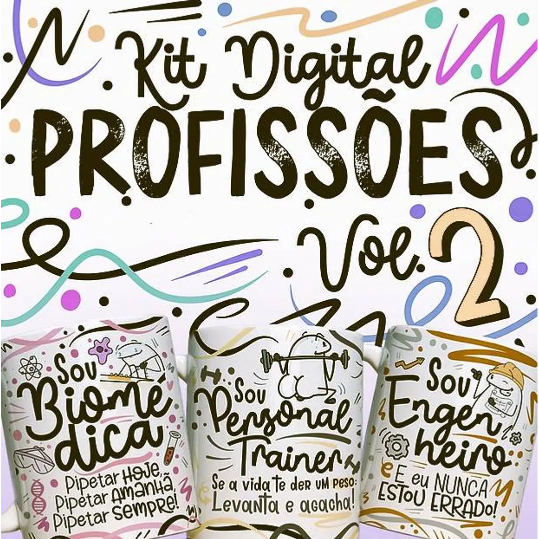 78 Artes Caneca Profissões Vol.2 Arquivo em Jpg 1