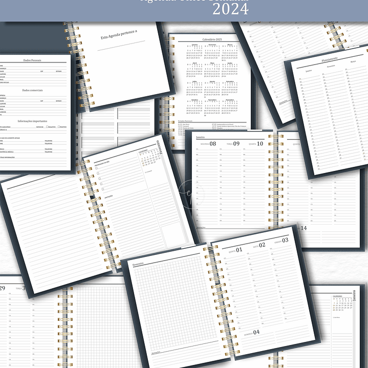 Arquivo Agenda Office Semanal 2024 em Pdf 3