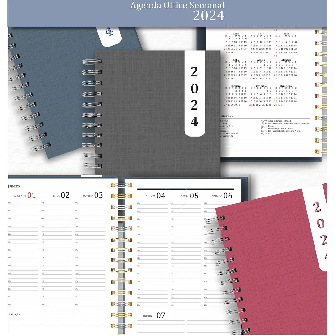Arquivo Agenda Office Semanal 2024 em Pdf 2