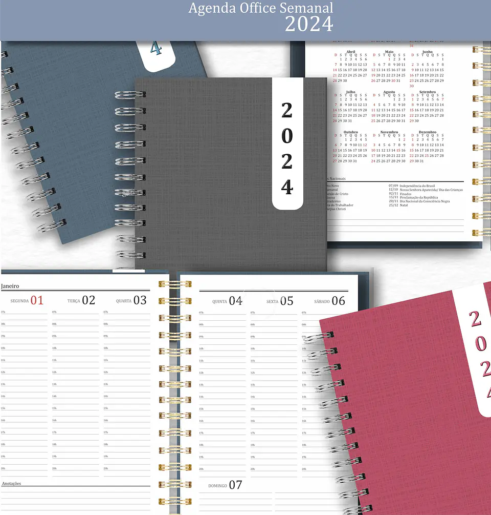 Arquivo Agenda Office Semanal 2024 em Pdf 2