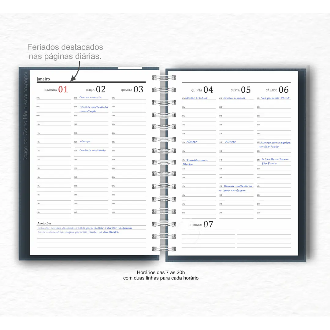 Arquivo Agenda Office Semanal 2024 em Pdf 6