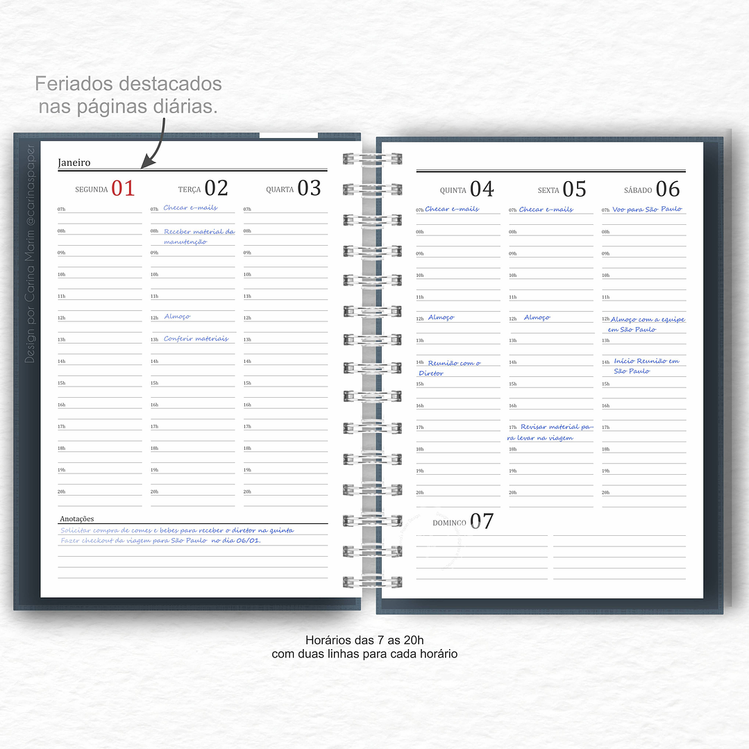 Arquivo Agenda Office Semanal 2024 em Pdf 6