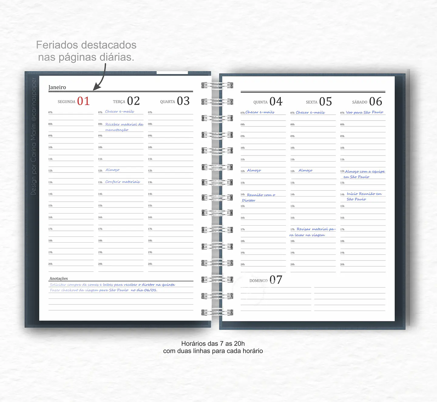 Arquivo Agenda Office Semanal 2024 em Pdf 6