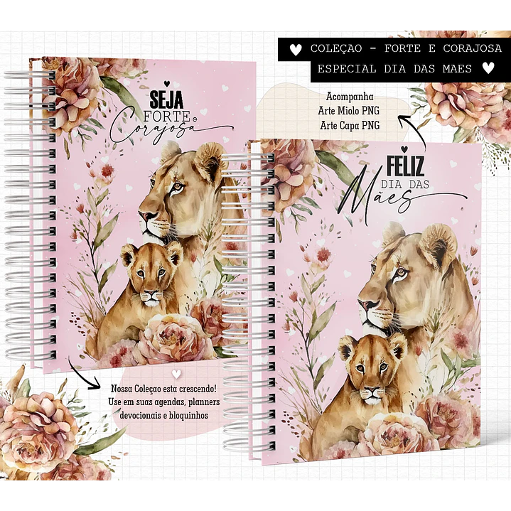 Arquivos Caderno A5 Seja Forte e Corajosa e Outras 2024 em Pdf 3