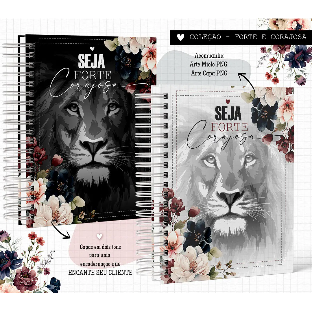 Arquivos Caderno A5 Seja Forte e Corajosa e Outras 2024 em Pdf 1