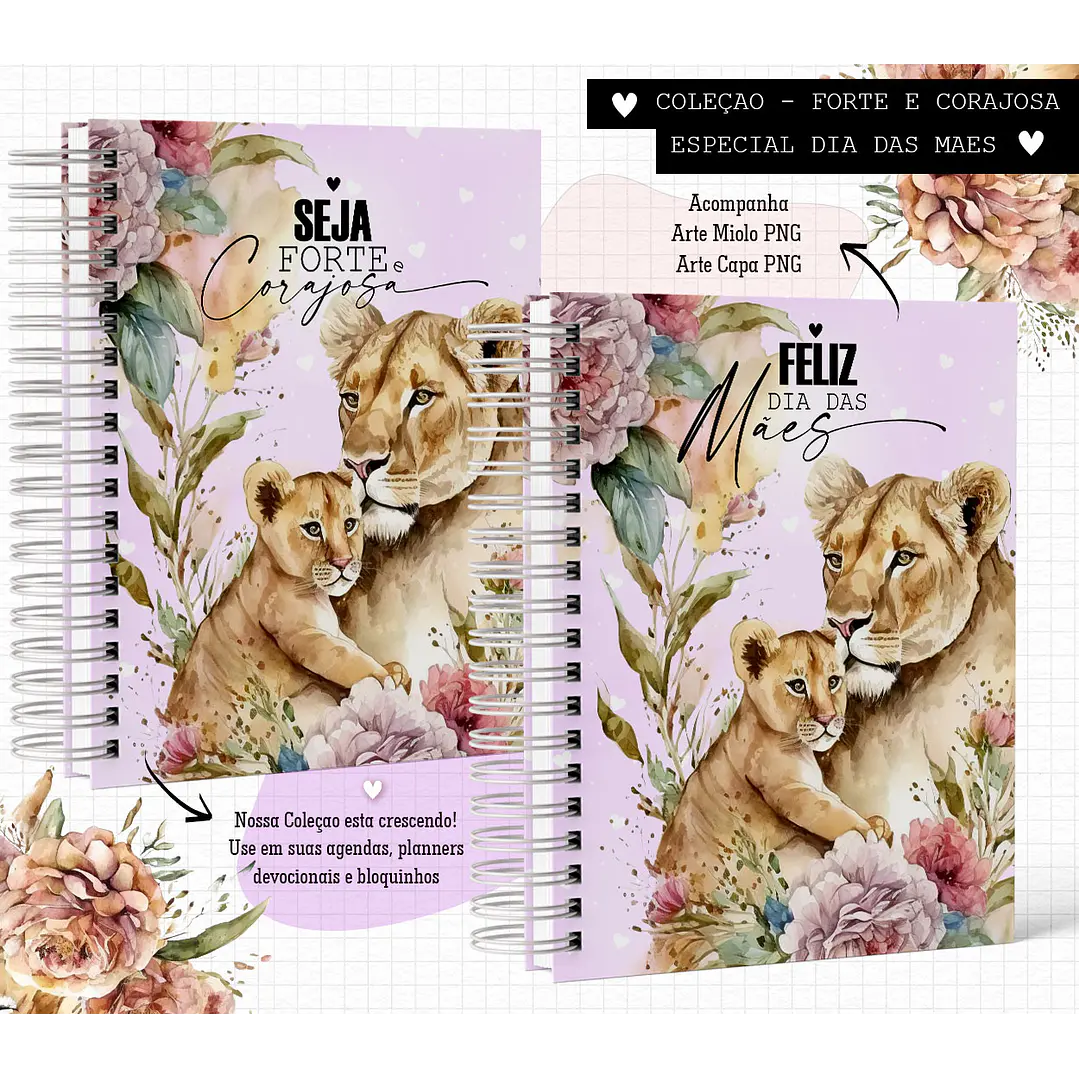 Arquivos Caderno A5 Seja Forte e Corajosa e Outras 2024 em Pdf 2