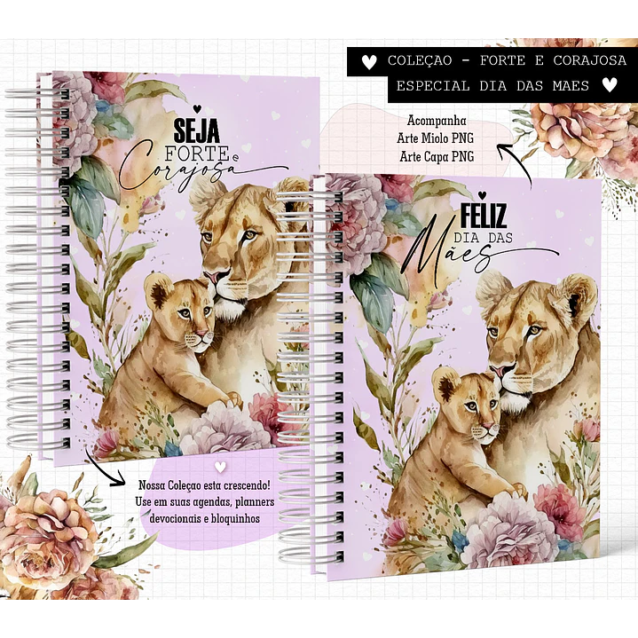 Arquivos Caderno A5 Seja Forte e Corajosa e Outras 2024 em Pdf 2