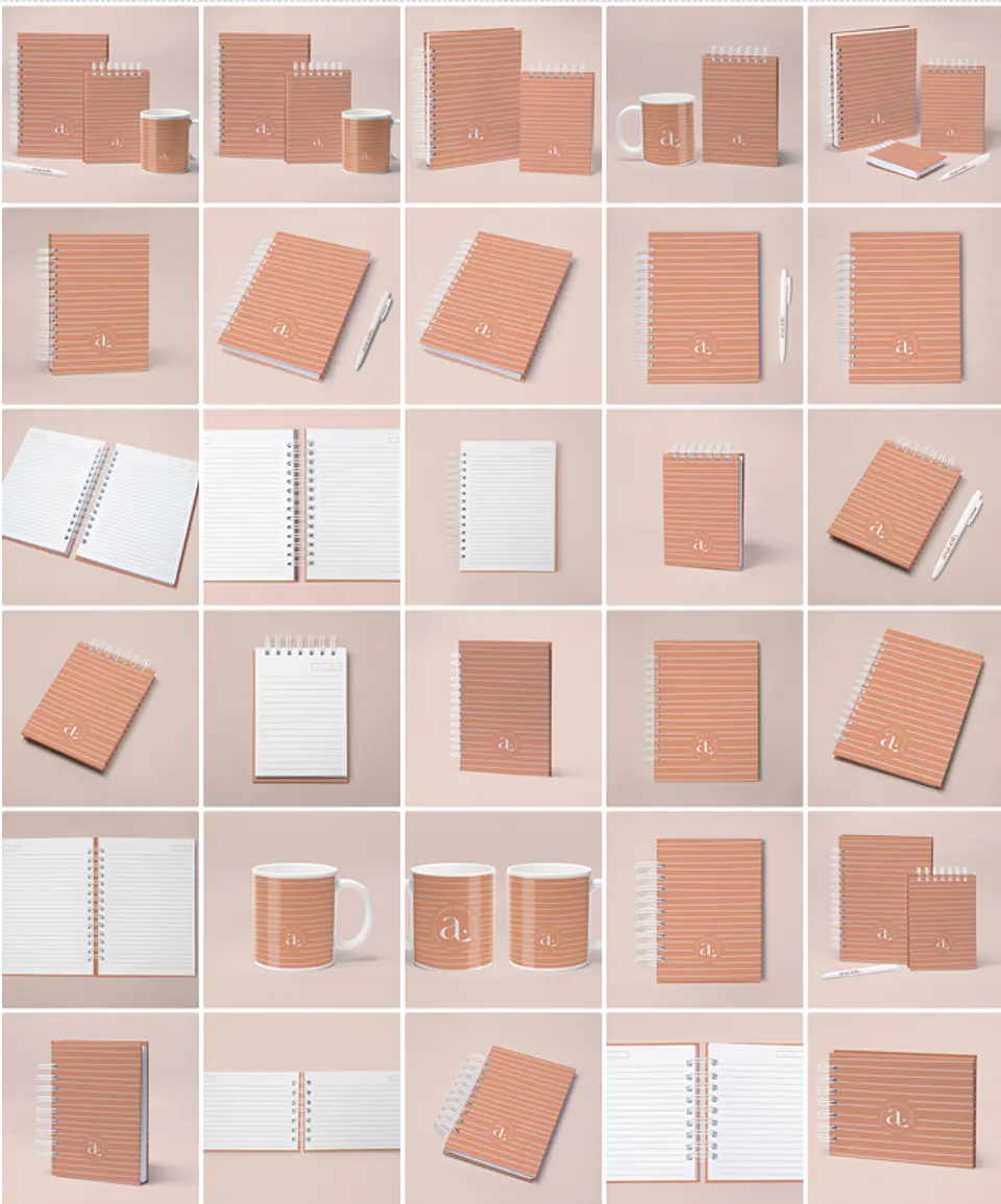 Combo Mockups para Agendas, Bloquinhos e Outros em Photoshop 2