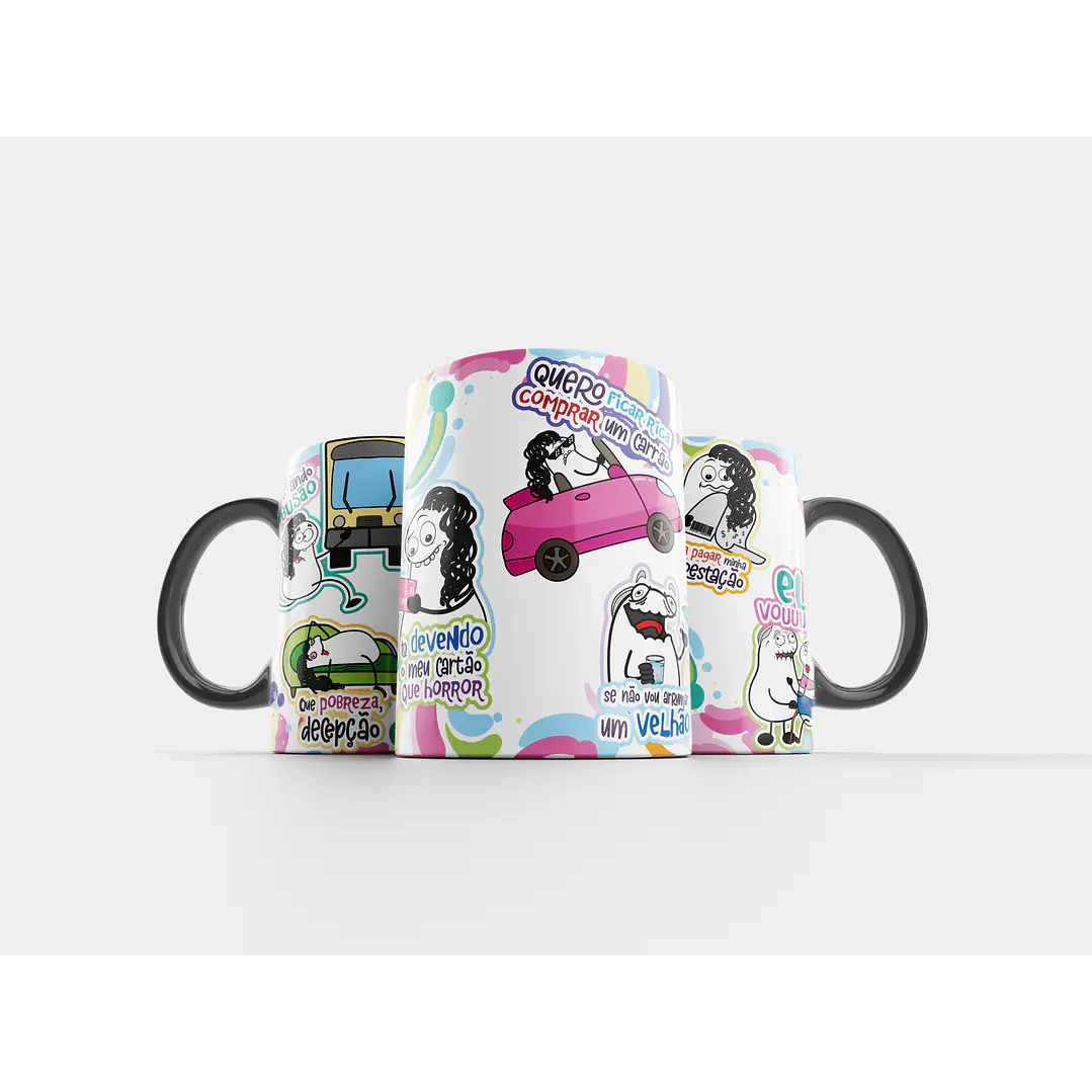 Arte Caneca Eu só ando de Busão que Pobreza... Malvadão Png 1