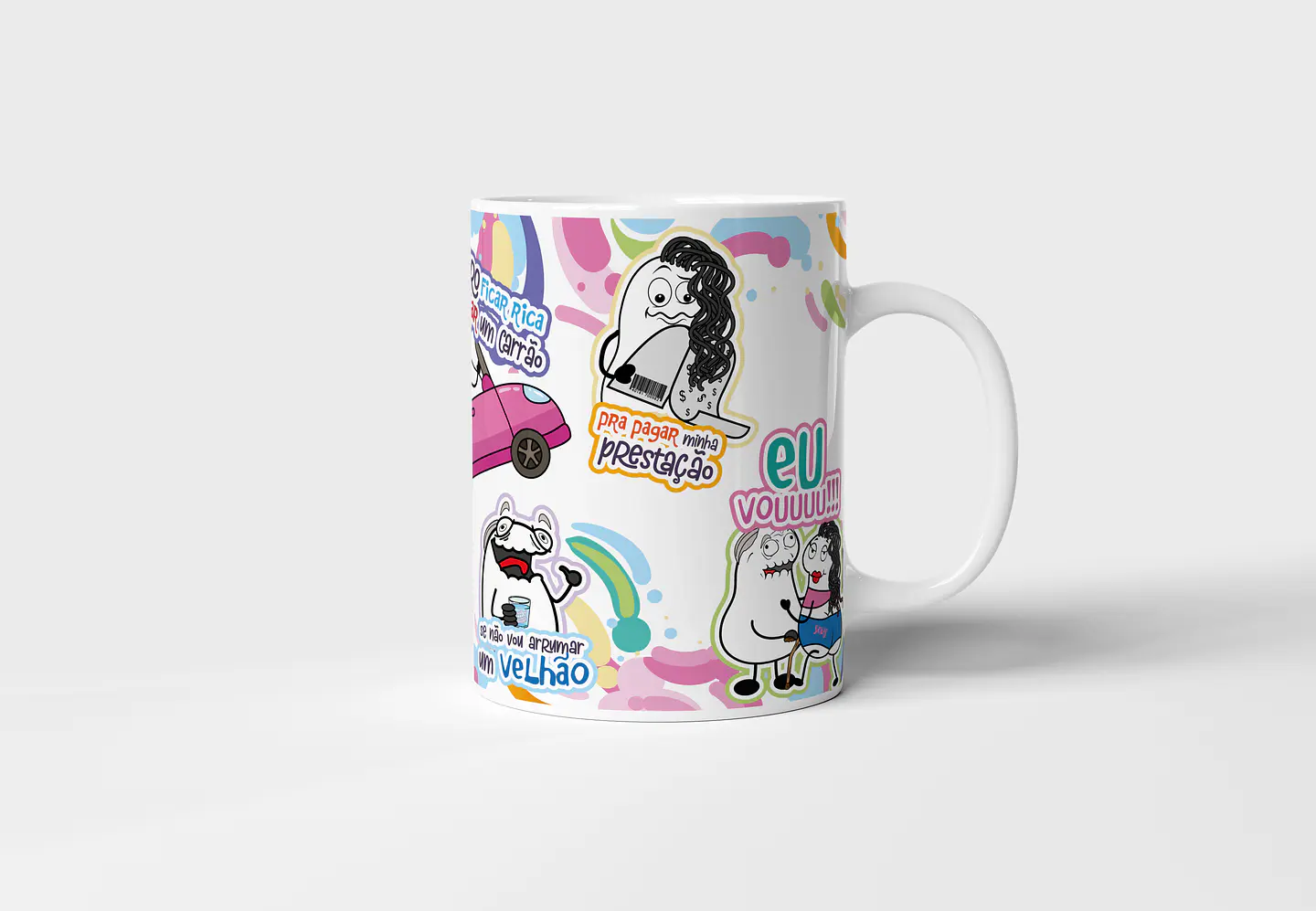 Arte Caneca Eu só ando de Busão que Pobreza... Malvadão Png 3