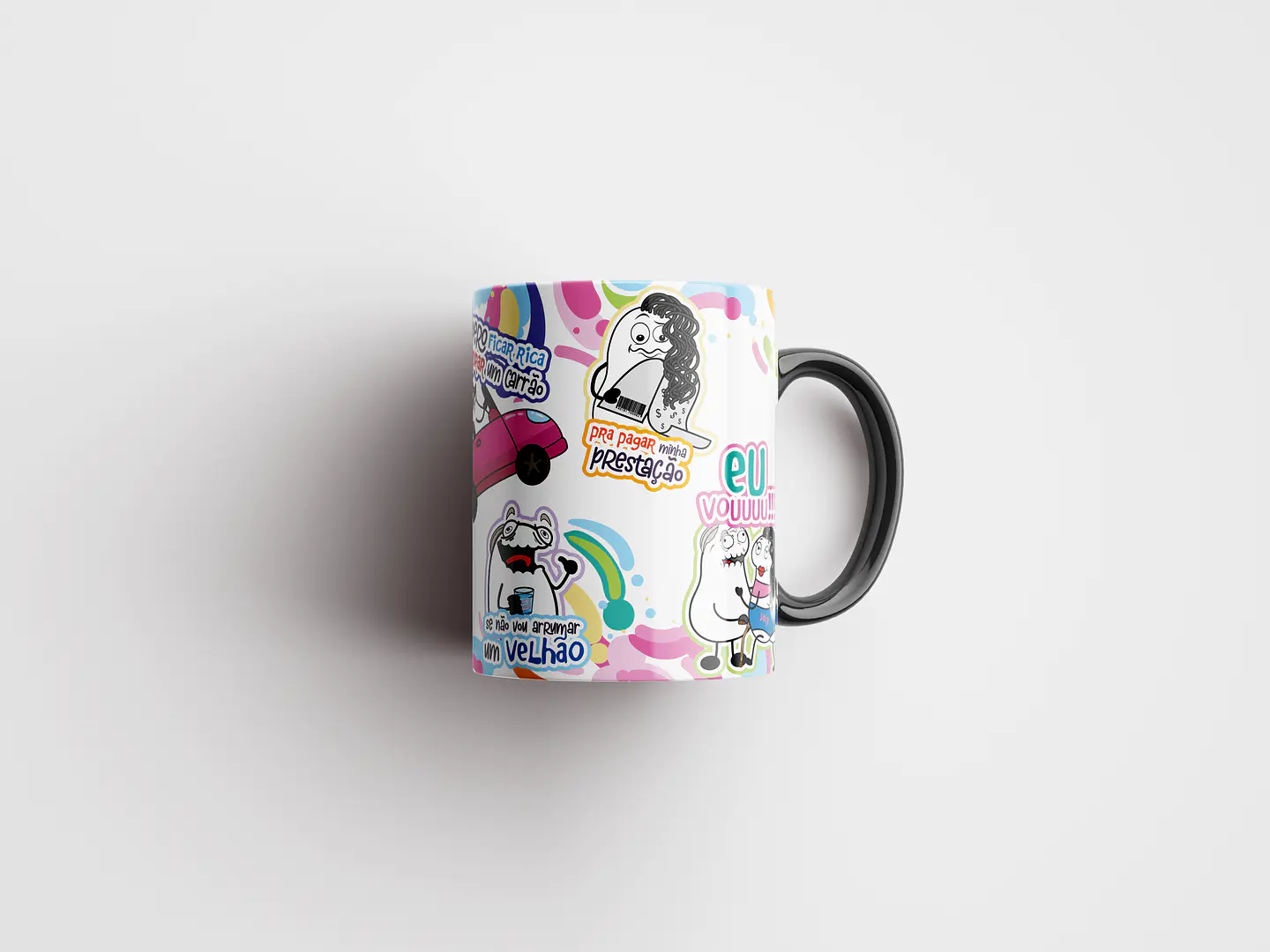 Arte Caneca Eu só ando de Busão que Pobreza... Malvadão Png 5