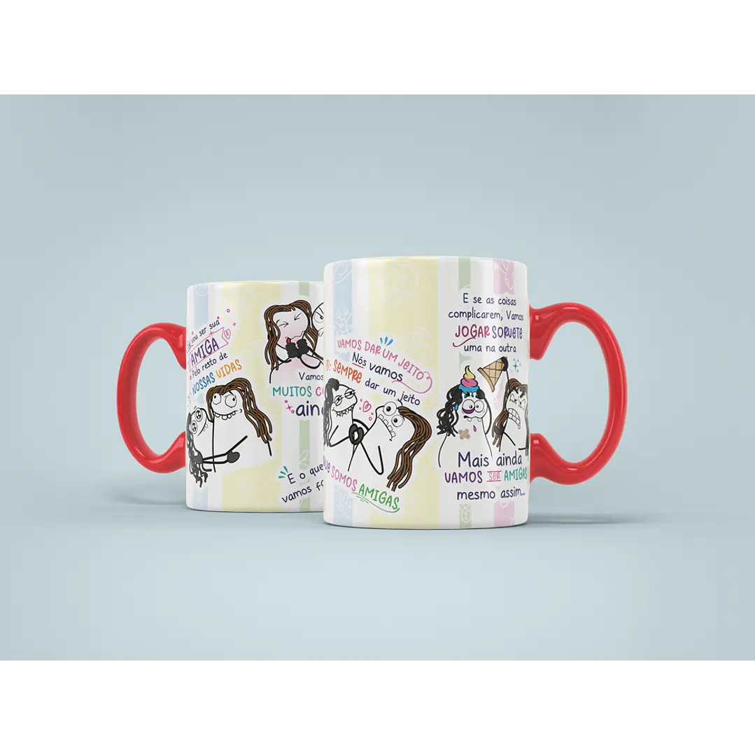 Arte Caneca Eu vou ser sua Amiga pelo resto de nossas vidas - Amigas para Sempre Png 3