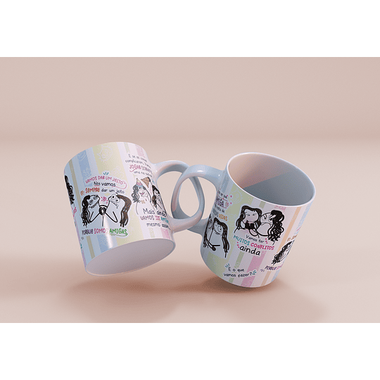 Arte Caneca Eu vou ser sua Amiga pelo resto de nossas vidas - Amigas para Sempre Png