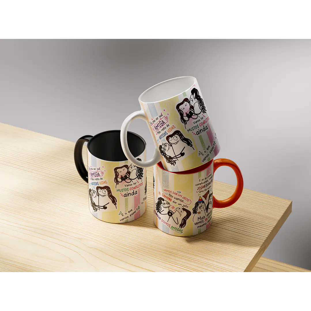 Arte Caneca Eu vou ser sua Amiga pelo resto de nossas vidas - Amigas para Sempre Png 6