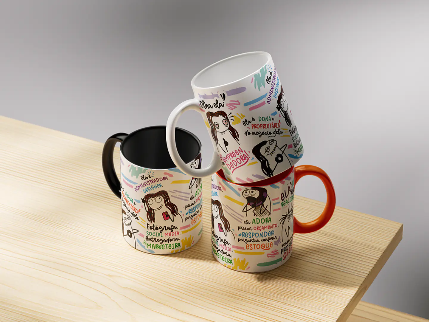 Arte Caneca Olha ela a Empreendedora Dona Proprietária Arquivo Png 9