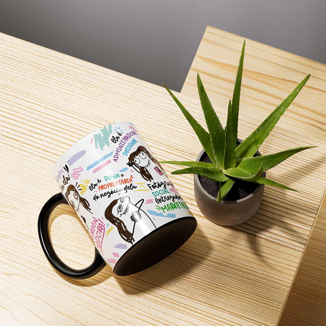 Arte Caneca Olha ela a Empreendedora Dona Proprietária Arquivo Png 10