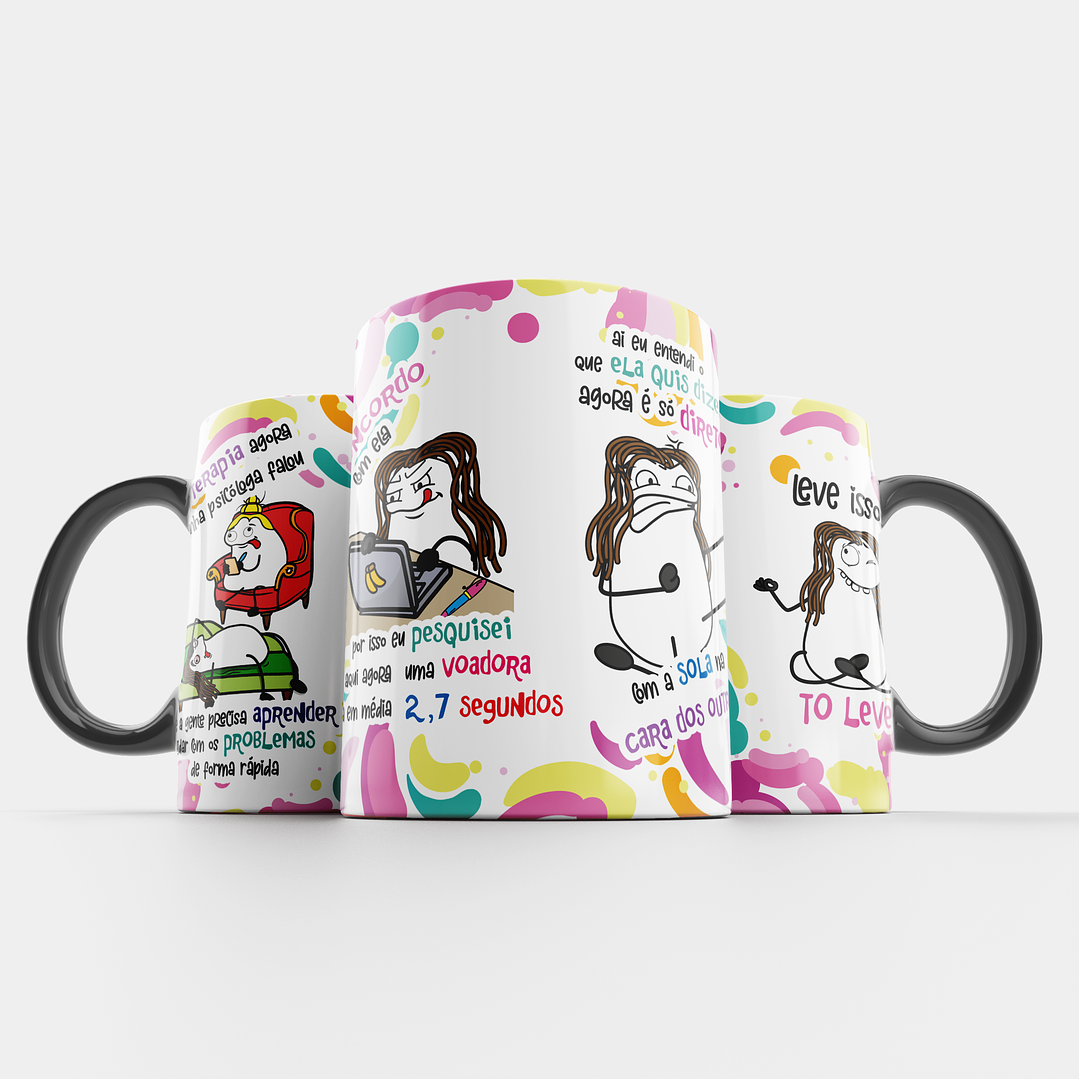 Arte Caneca Sai da Terapia agora e minha Psicóloga falou... Conselho de Piscologa Png 9