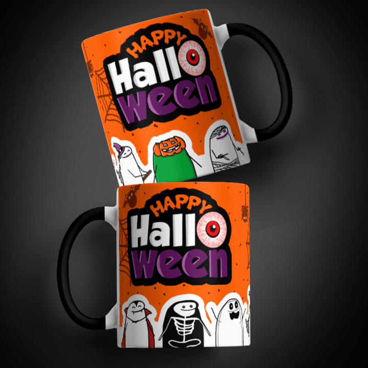 Arte Caneca Halloween  Sublimação Baixar Grátis 1