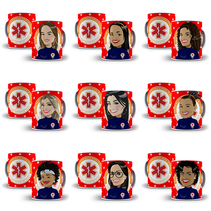 Arte Caneca Socorrista do Samu Arquivo Png  1