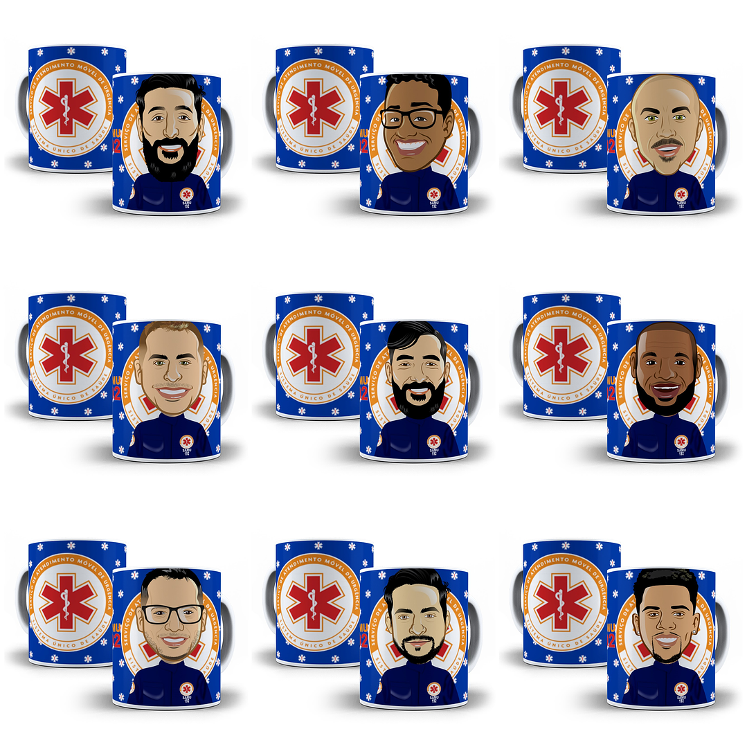 Arte Caneca Socorrista do Samu Arquivo Png  2