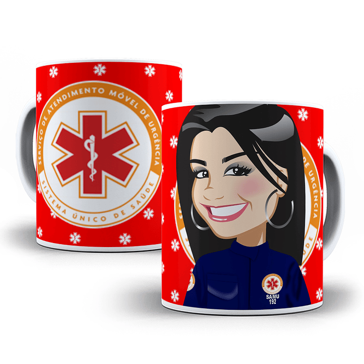Arte Caneca Socorrista do Samu Arquivo Png  3
