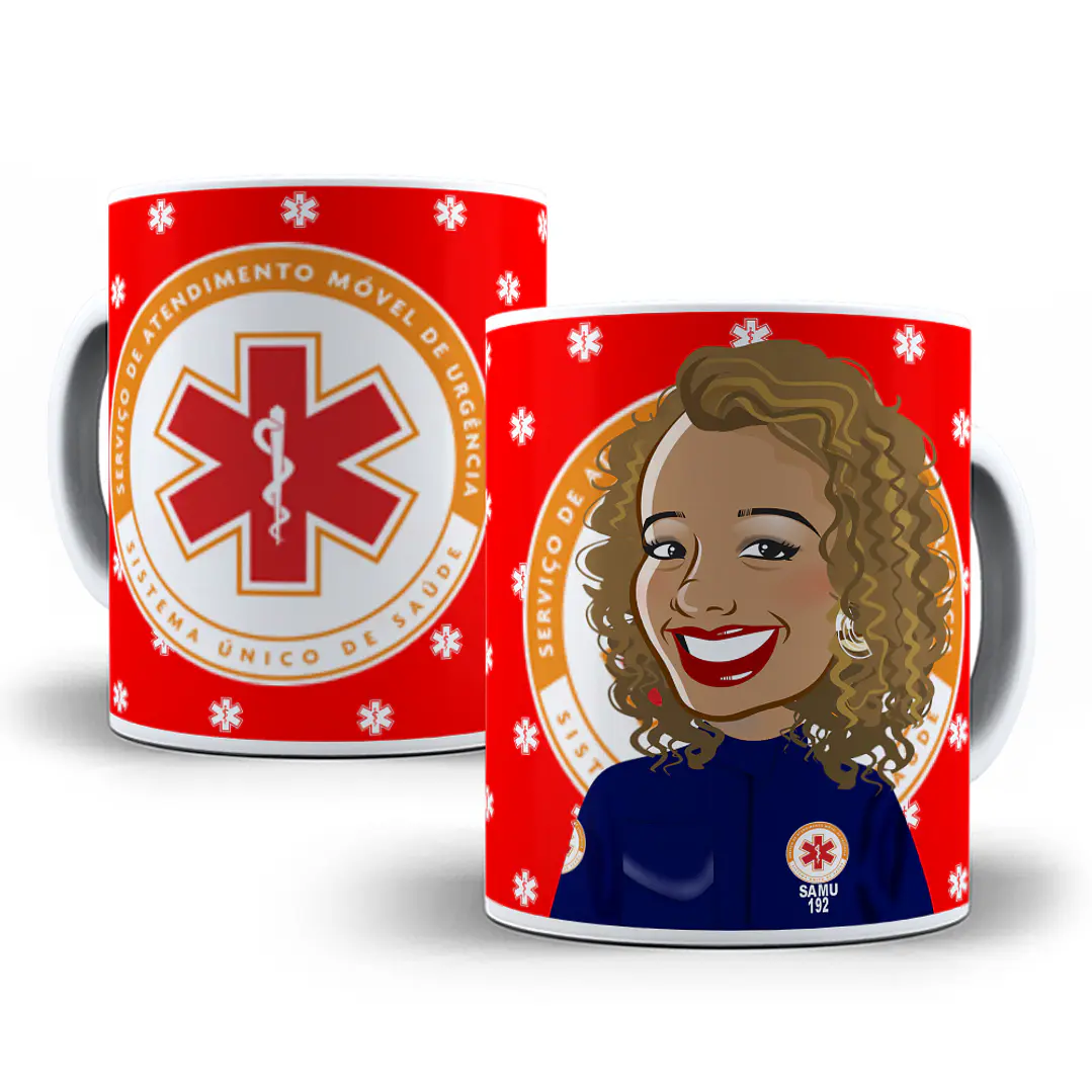 Arte Caneca Socorrista do Samu Arquivo Png  5