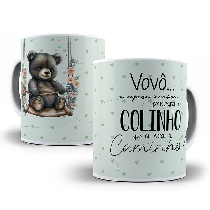 11 Artes Caneca Ursinhos Cheguei em CorelDraw 7