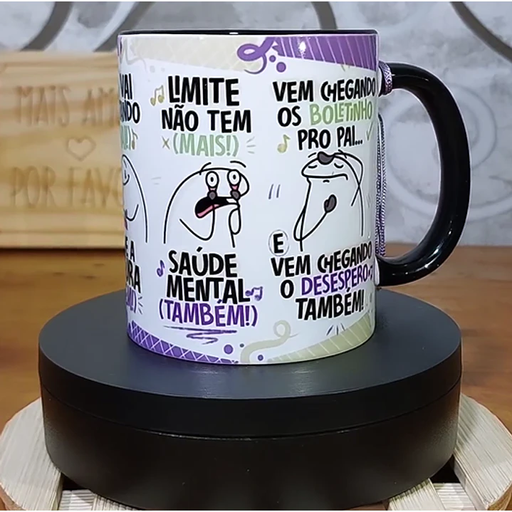 Arte Caneca Fui Passando no Crédito Esqueci a Fatura Roxo Lilás Arquivo Png 4