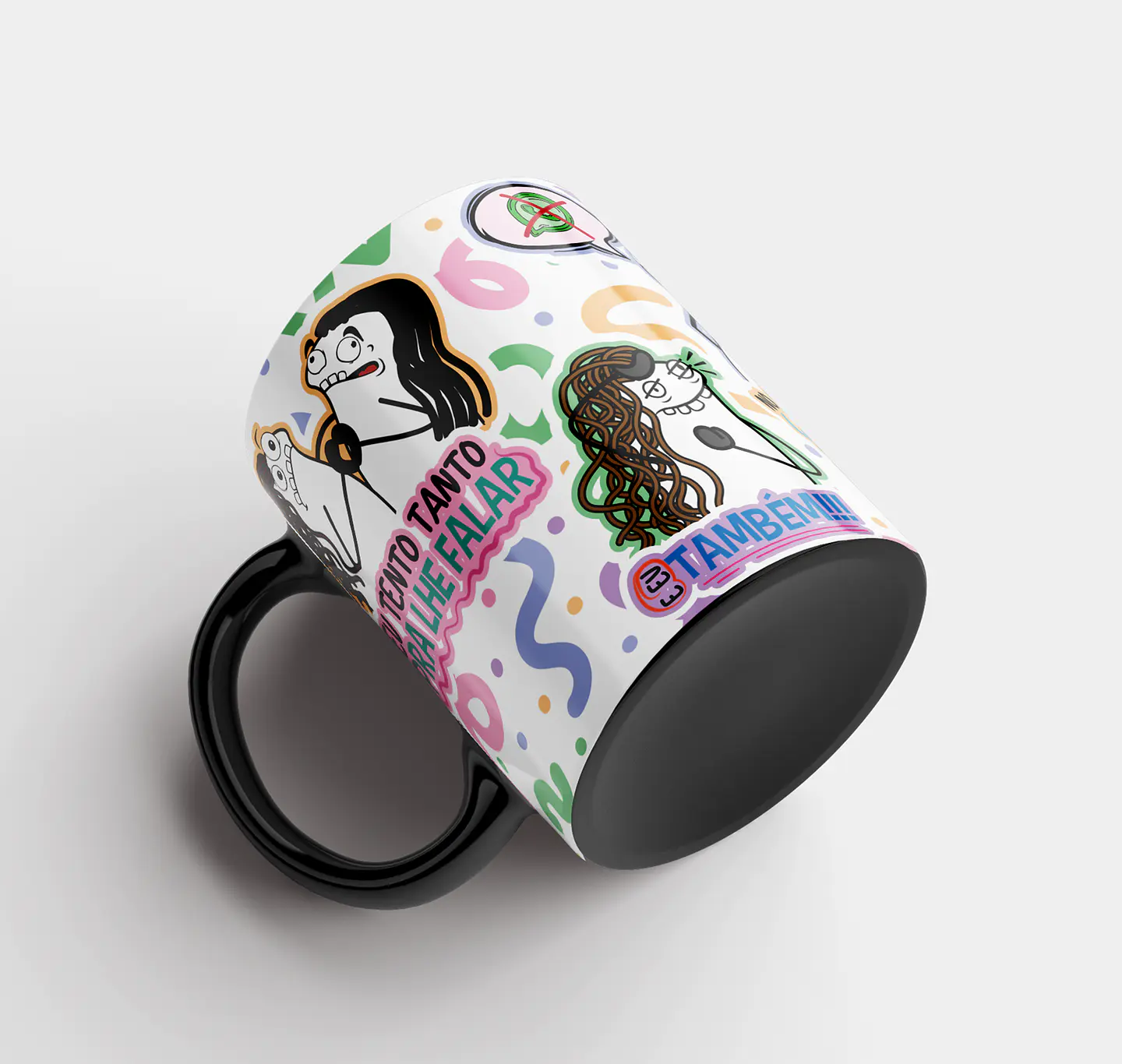 Arte para Caneca Eu tento tanta pra lhe falar no WhatsApp não da pra dizer - É Grande a Fofoca Arquivo Png 3