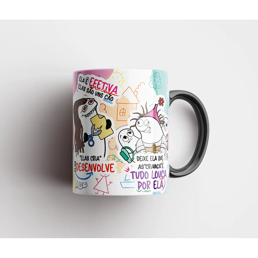 Arte para Caneca Deixe ela que ela é a mãe da recreação - Professora Educadora Arquivo Png 3