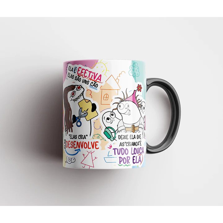 Arte para Caneca Deixe ela que ela é a mãe da recreação - Professora Educadora Arquivo Png 3
