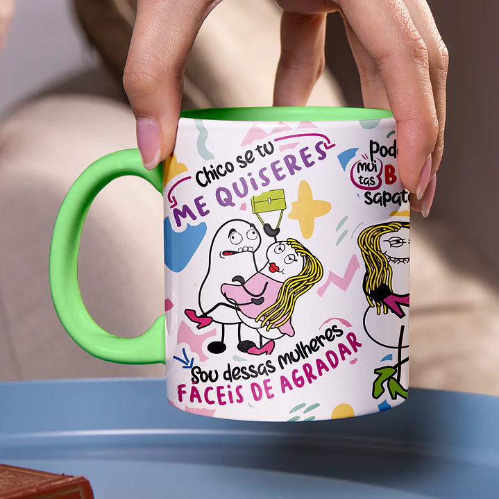 Arte para Caneca Chico se tu me quiseres sou dessas mulheres que vai investigar... Arquivo Png 4