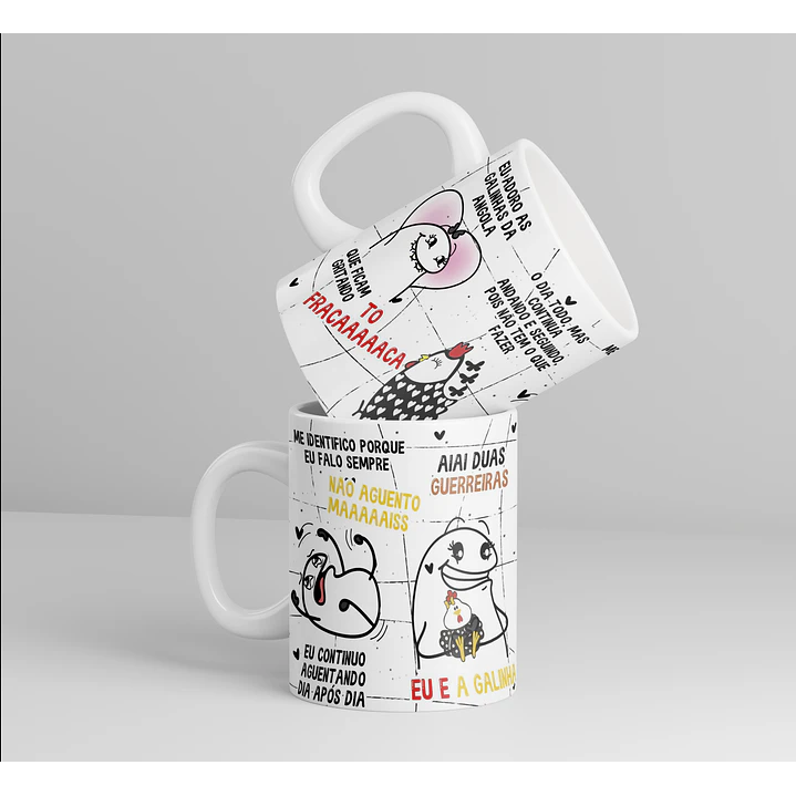 Arte Caneca Eu adoro as galinhas da Angola que ficam gritando to fracaaaa Arquivo Corel Draw 1