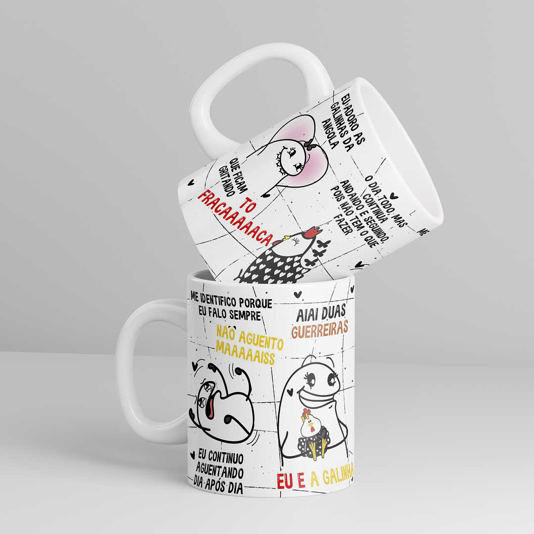Arte Caneca Eu adoro as galinhas da Angola que ficam gritando to fracaaaa Arquivo Corel Draw 1