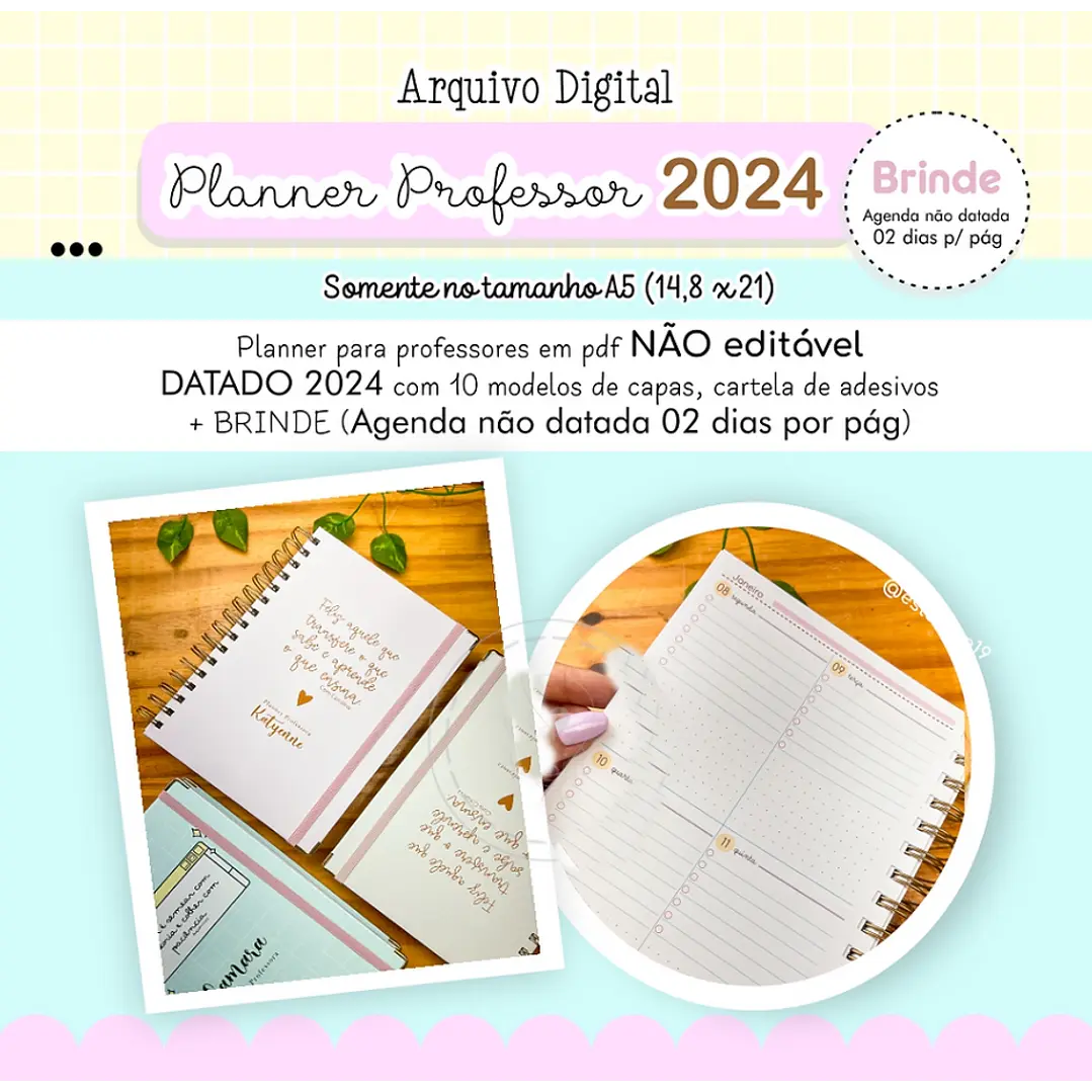 Arquivos Agenda Planner Professor + Agenda 02 Dias 1