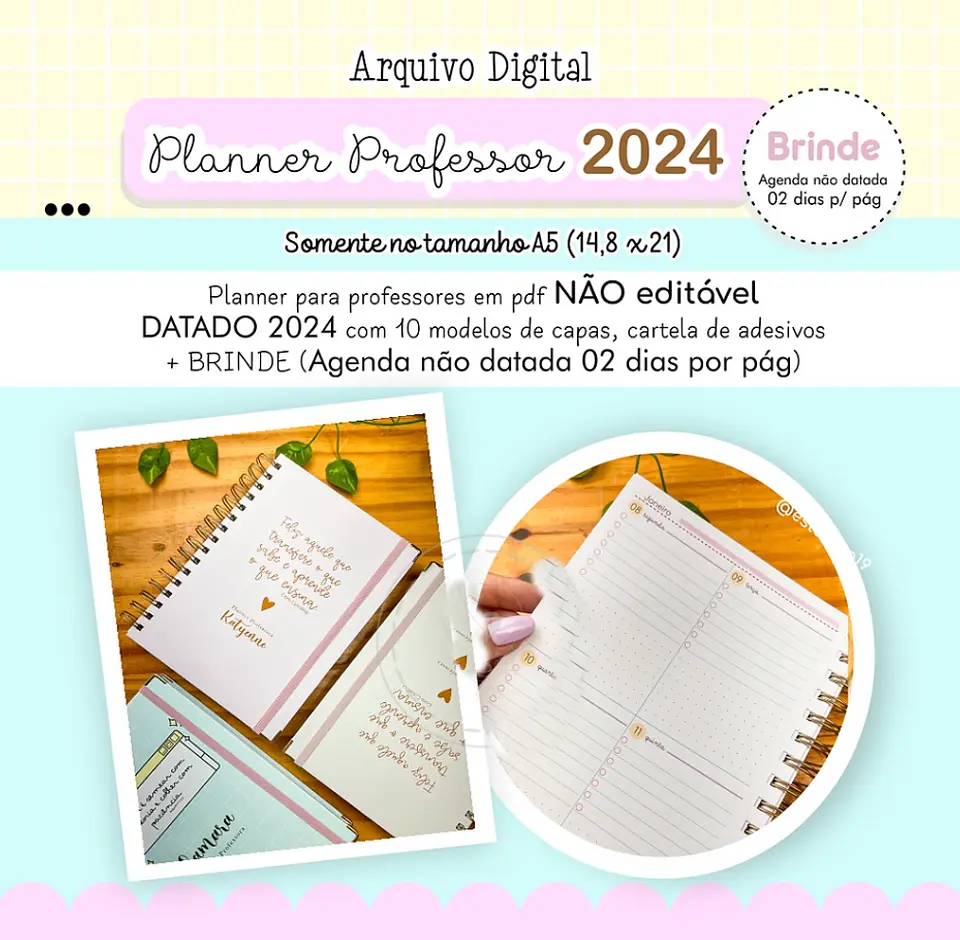 Arquivos Agenda Planner Professor + Agenda 02 Dias 1