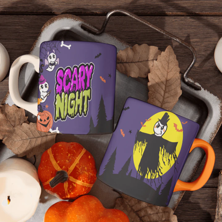 5 Artes Caneca Halloween Flork Arquivos Png 3