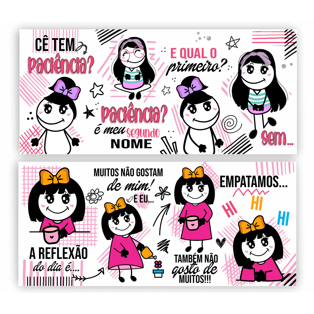 Arte para Caneca Cê tem paciência? Paciência é meu segundo nome Arquivo Png 3