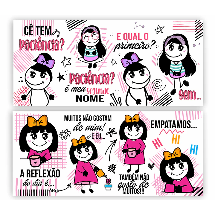 Arte para Caneca Cê tem paciência? Paciência é meu segundo nome Arquivo Png 3