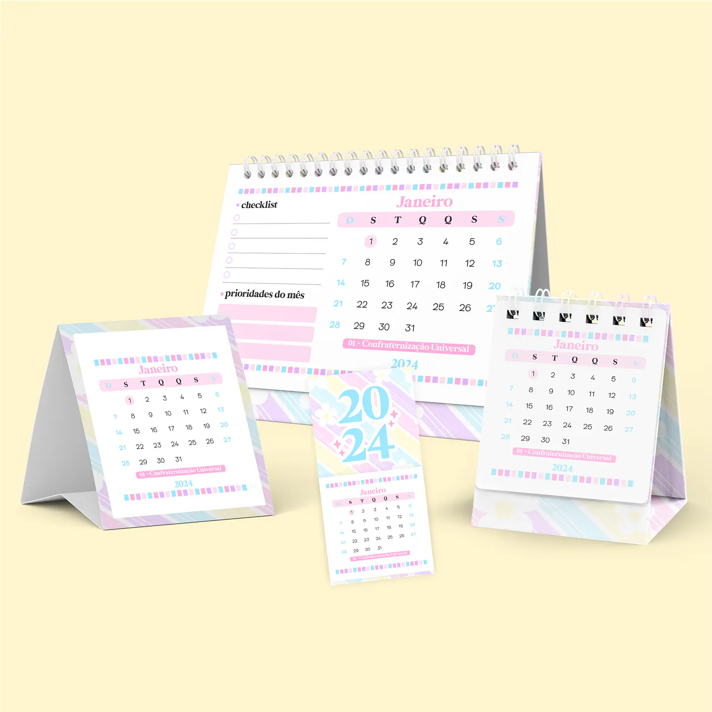 Arquivo Calendários 2024 Pronto para Imprimir em JPG 8