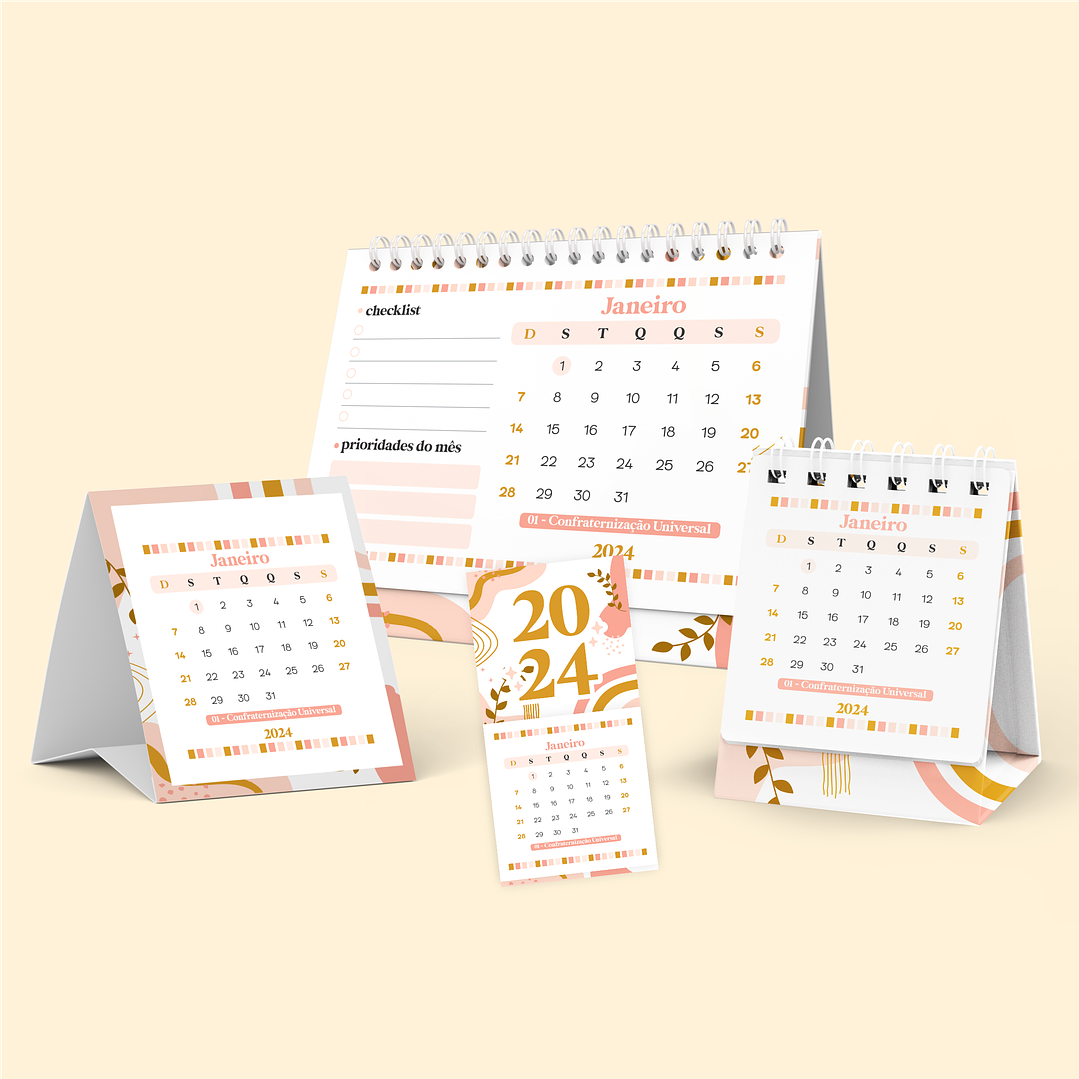 Arquivo Calendários 2024 Pronto para Imprimir em JPG 9