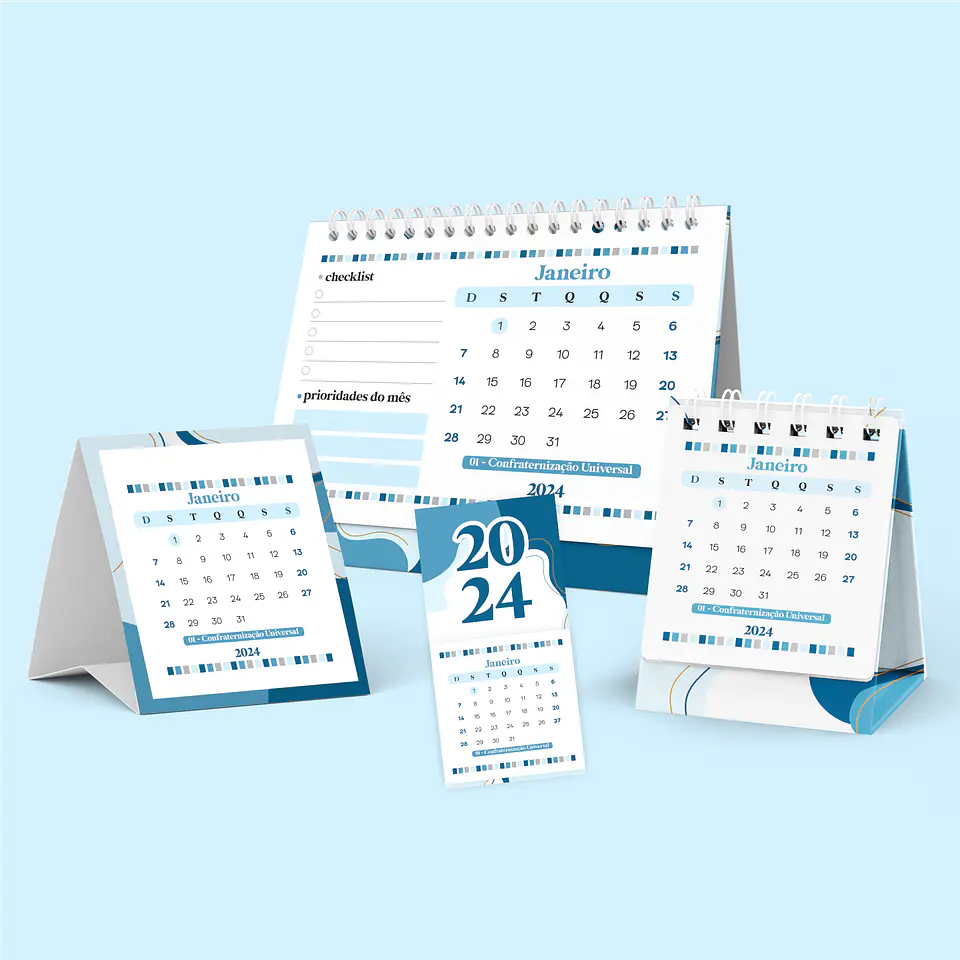 Arquivo Calendários 2024 Pronto para Imprimir em JPG 10