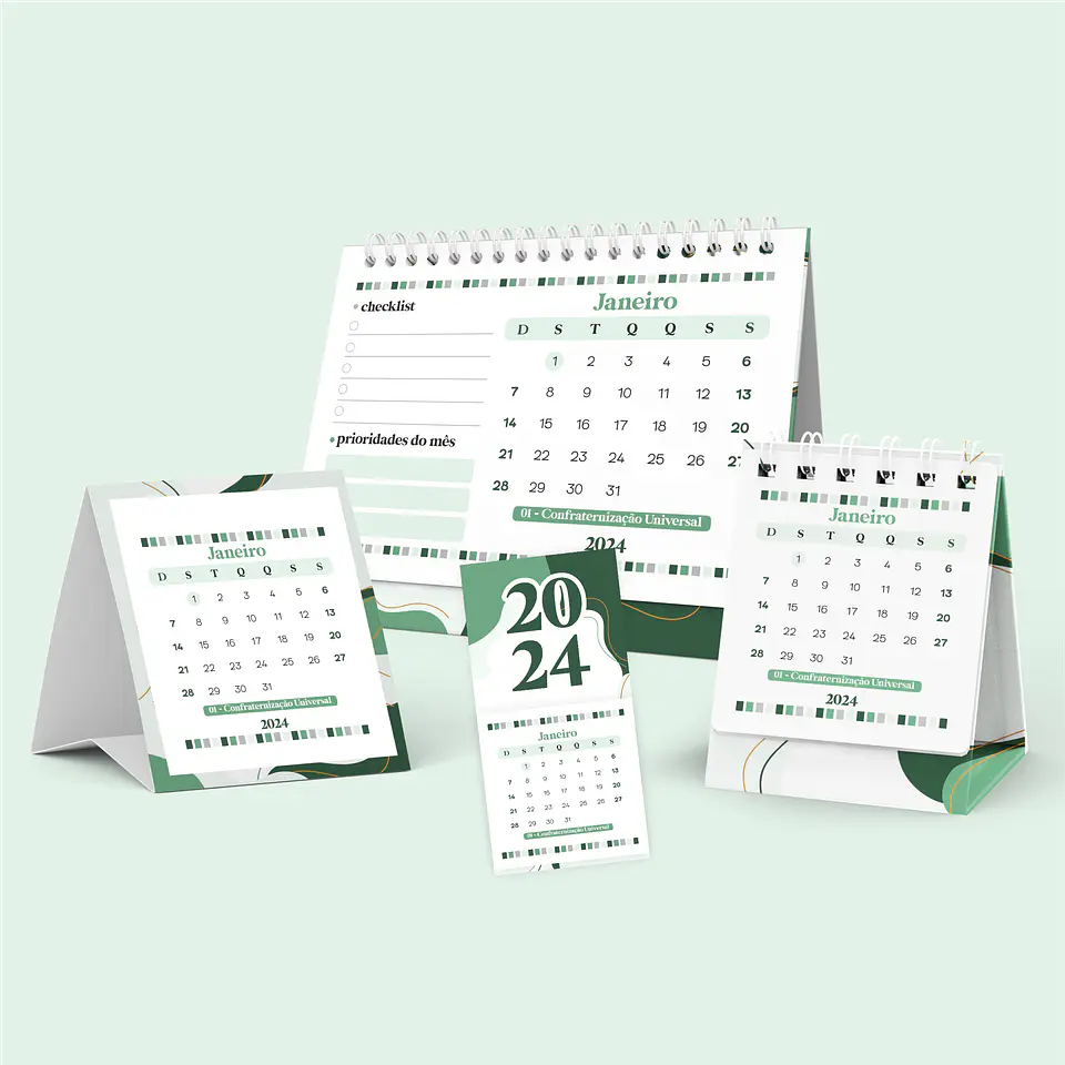 Arquivo Calendários 2024 Pronto para Imprimir em JPG 11