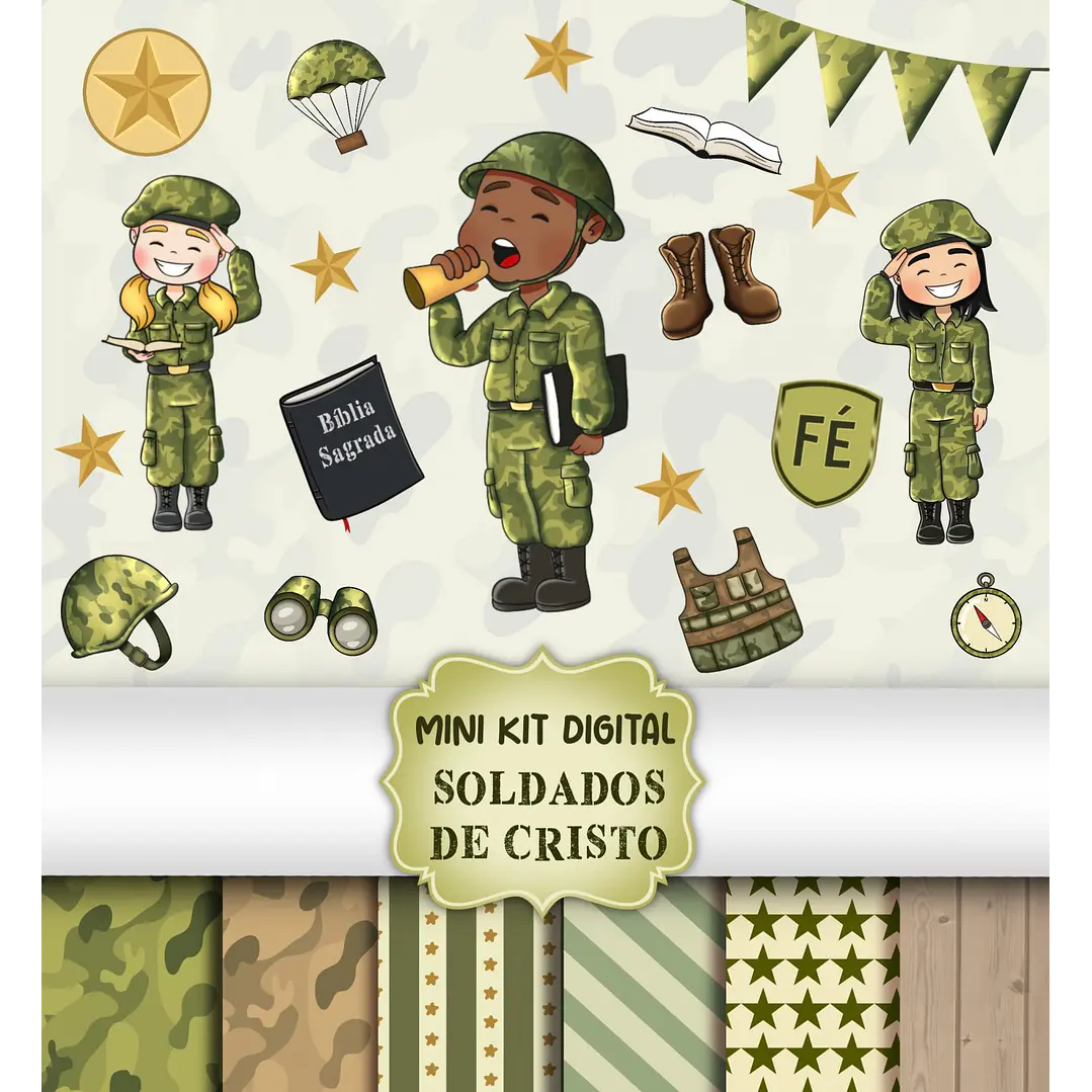 Kit Digital Soldado de Cristo em Png 1