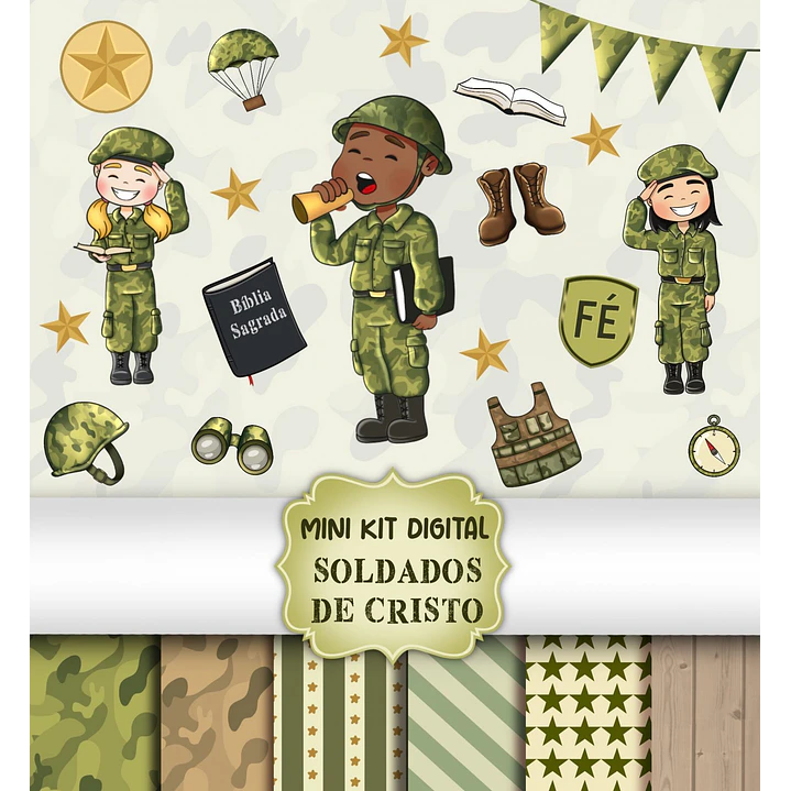 Kit Digital Soldado de Cristo em Png 1