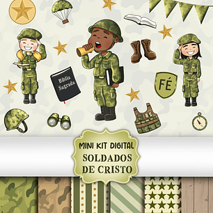 Kit Digital Soldado de Cristo em Png